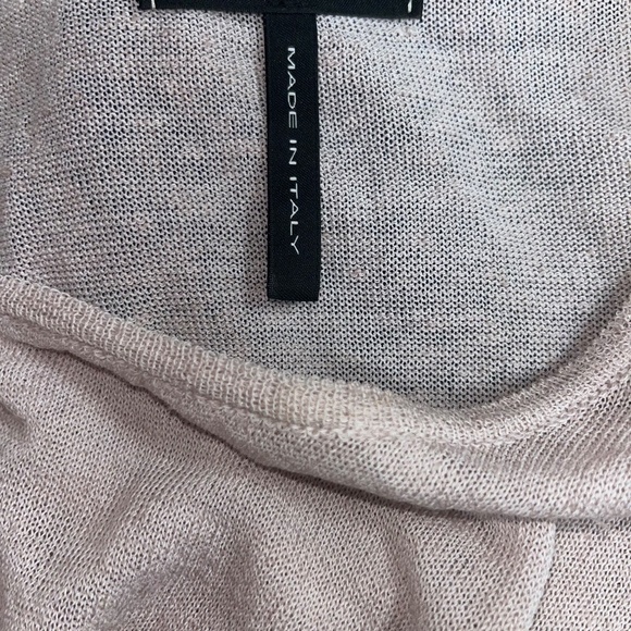 SARAH PACINI LINEN COVER UP TOP WOMENS OSFM LIGHTEST PINK - Picture 4 of 4